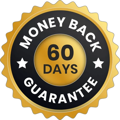 Luminara Rewind 60 Day Guarantee Luminara Rewind 60-day money-back guarantee badge